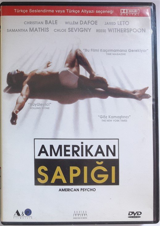 AMERİKAN SAPIĞI - AMERICAN PSYCHO - CHRISTIAN BALE - REESE WITHERSPOON - WILLEM DAFOE - DVD 2.EL