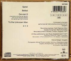 VANGELIS - SPIRAL (1977) - CD NEW AGE / AMBIENT 2.EL