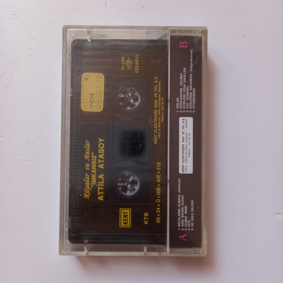 ATTİLA ATASOY - RÜYALAR VE ANILAR İMKANSIZ (1989) - KASET SIFIR