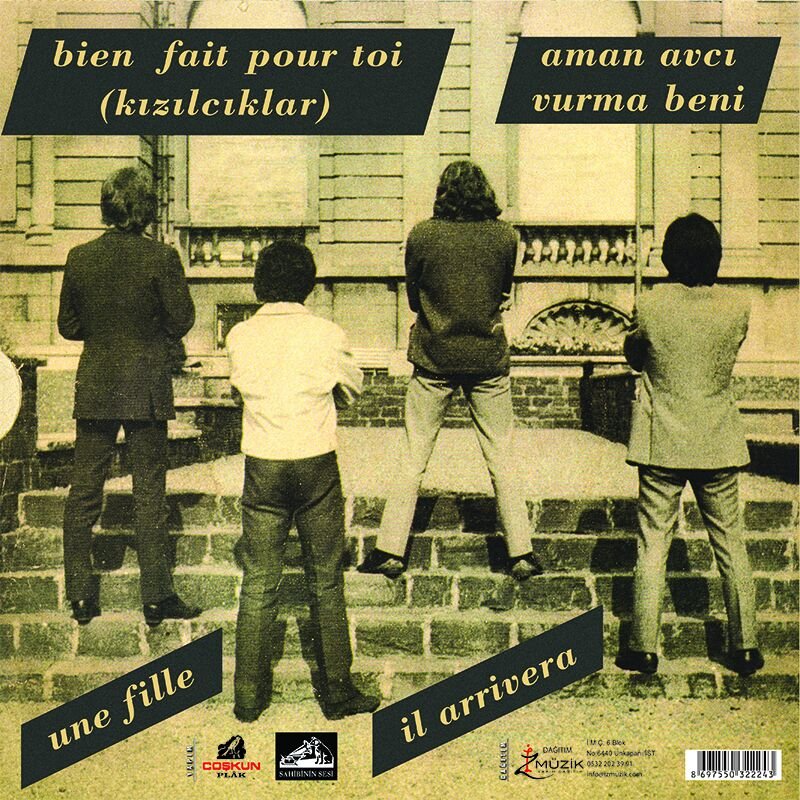 BARIŞ MANÇO & LES MISTIGRIS - KIZILCIKLAR / AMAN AVCI VURMA BENİ E.P. (1966) - 12'' MAXI SINGLE 2023 BASKI SIFIR PLAK
