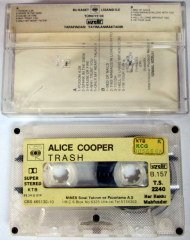 ALICE COOPER - TRASH (1989) UZELLI CASSETTE MADE IN TURKEY ''USED''