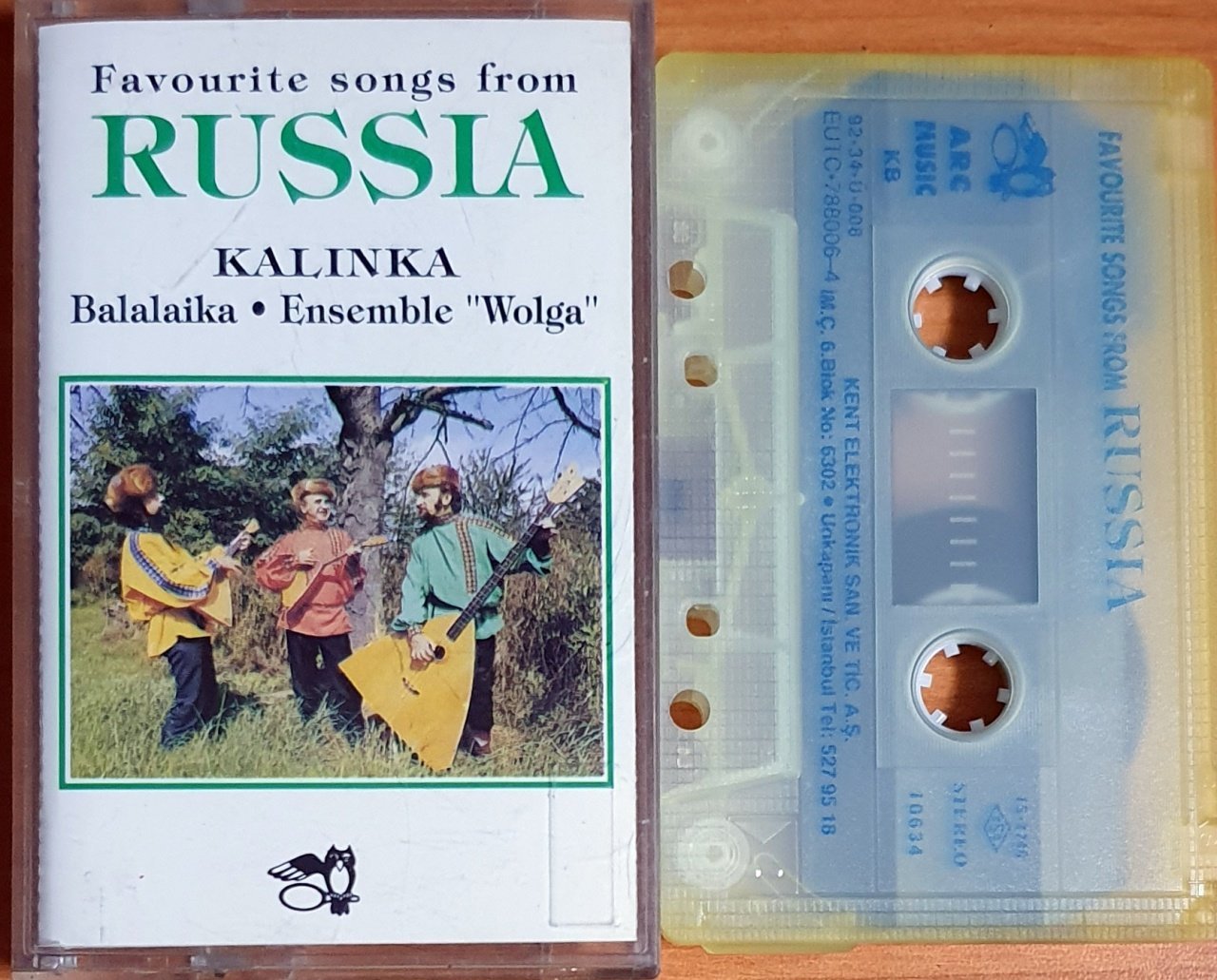 FAVOURITE SONGS FROM RUSSIA / KALINKA, BALALAIKA, ENSEMBLE ''WOLGA'' - KASET KENT 2.EL