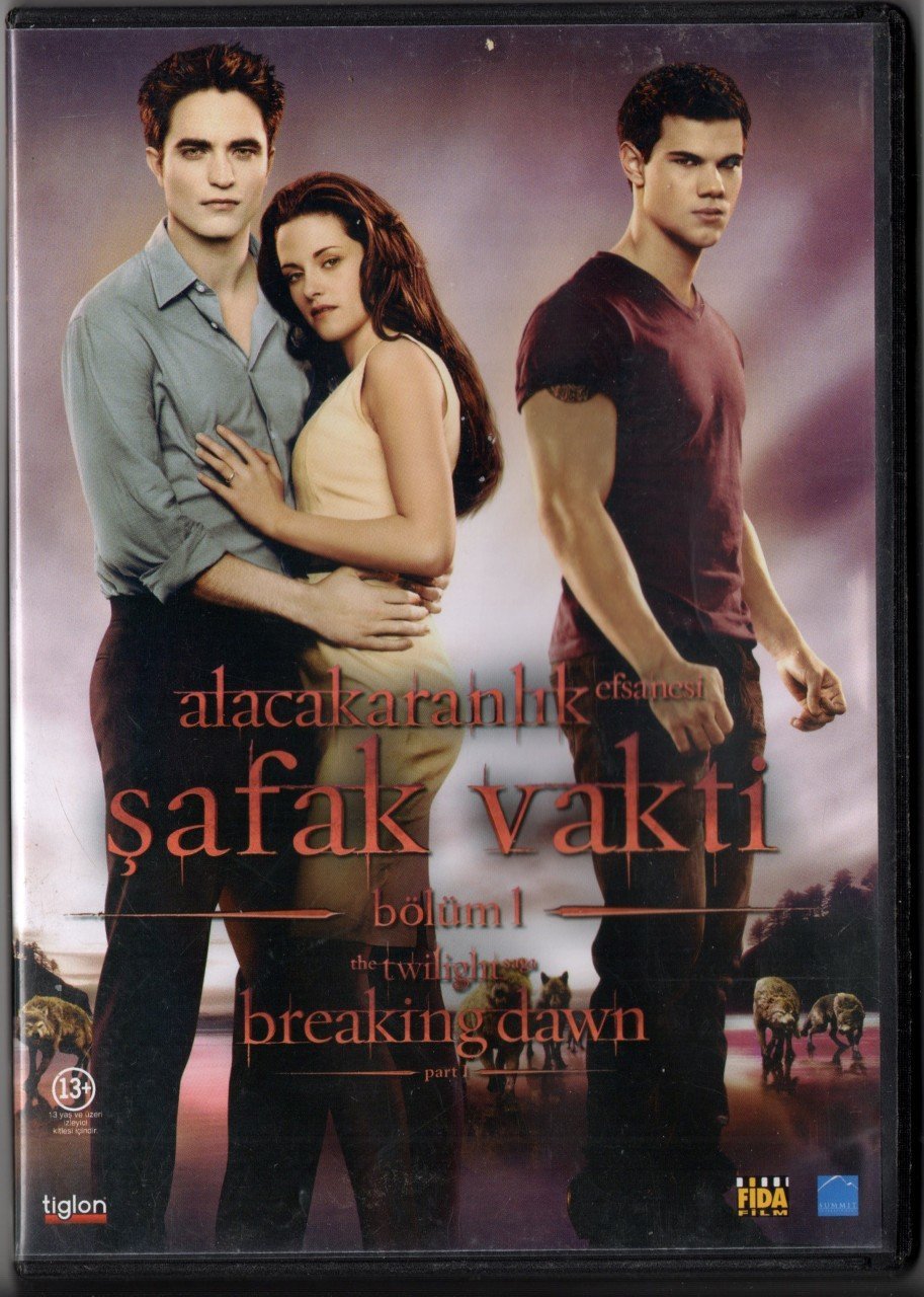 ALACAKARANLIK EFSANESİ ŞAFAK VAKTİ BÖLÜM 1 - TWILIGHT SAGA BREAKING DAWN - KRISTEN STEWART - ROBERT PATTINSON - DVD 2.EL