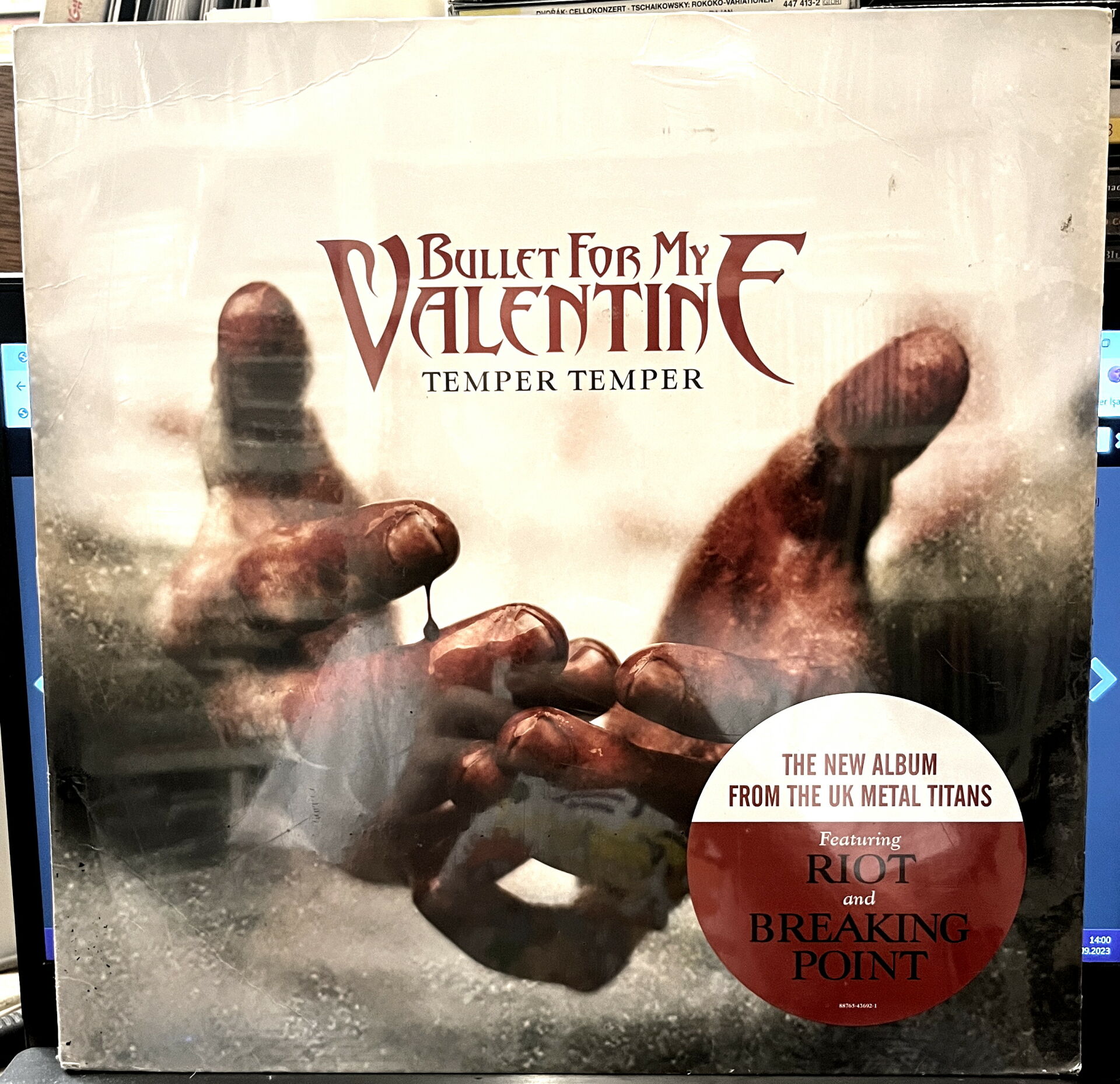 BULLET FOR MY VALENTINE – TEMPER TEMPER (2013) LP SIFIR PLAK - KAPAK HAFİF KUSURLU