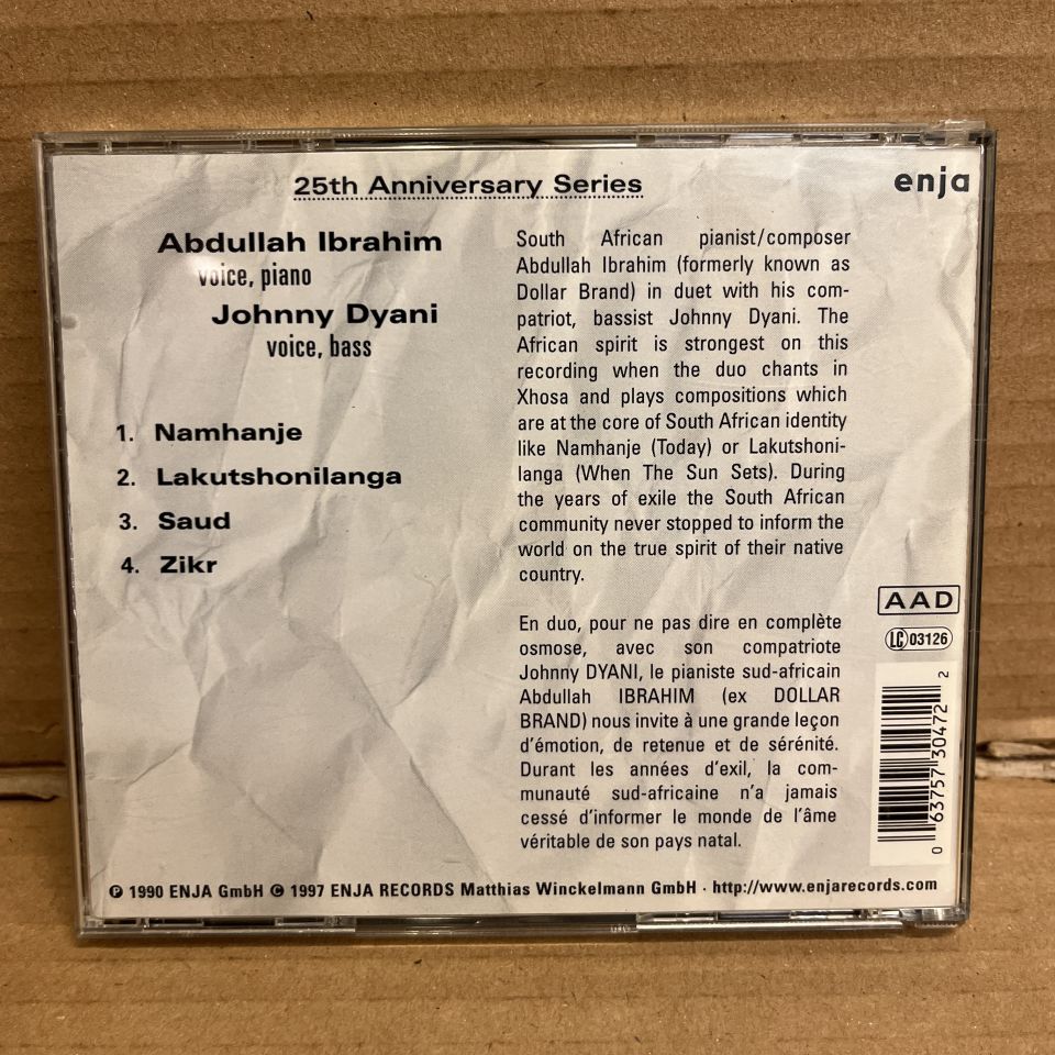 ABDULLAH IBRAHIM / JOHNNY DYANI – ECHOES FROM AFRICA (1997) - CD 2.EL