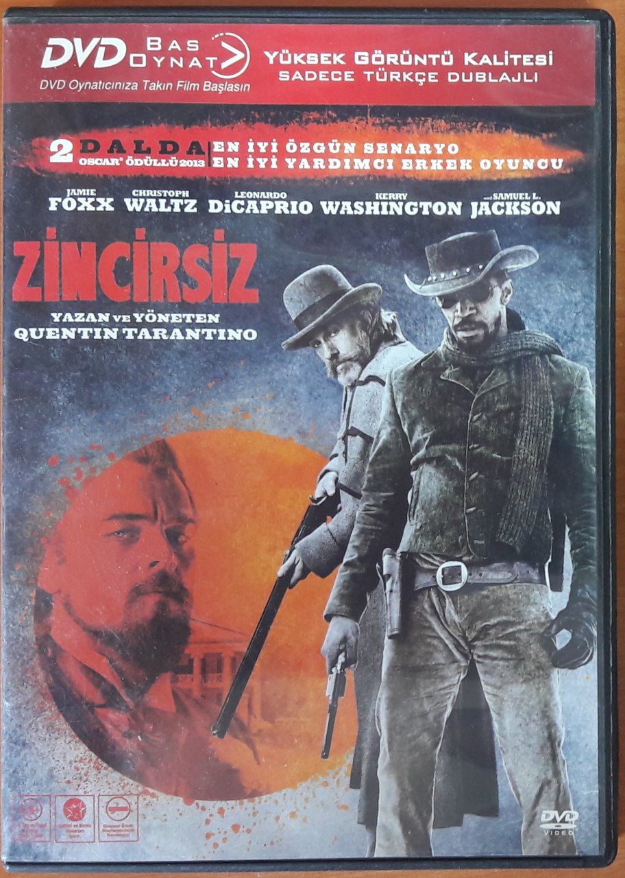 ZİNCİRSİZ - DJANGO UNCHAINED - QUENTIN TARANTINO - BAS OYNAT DVD 2.EL