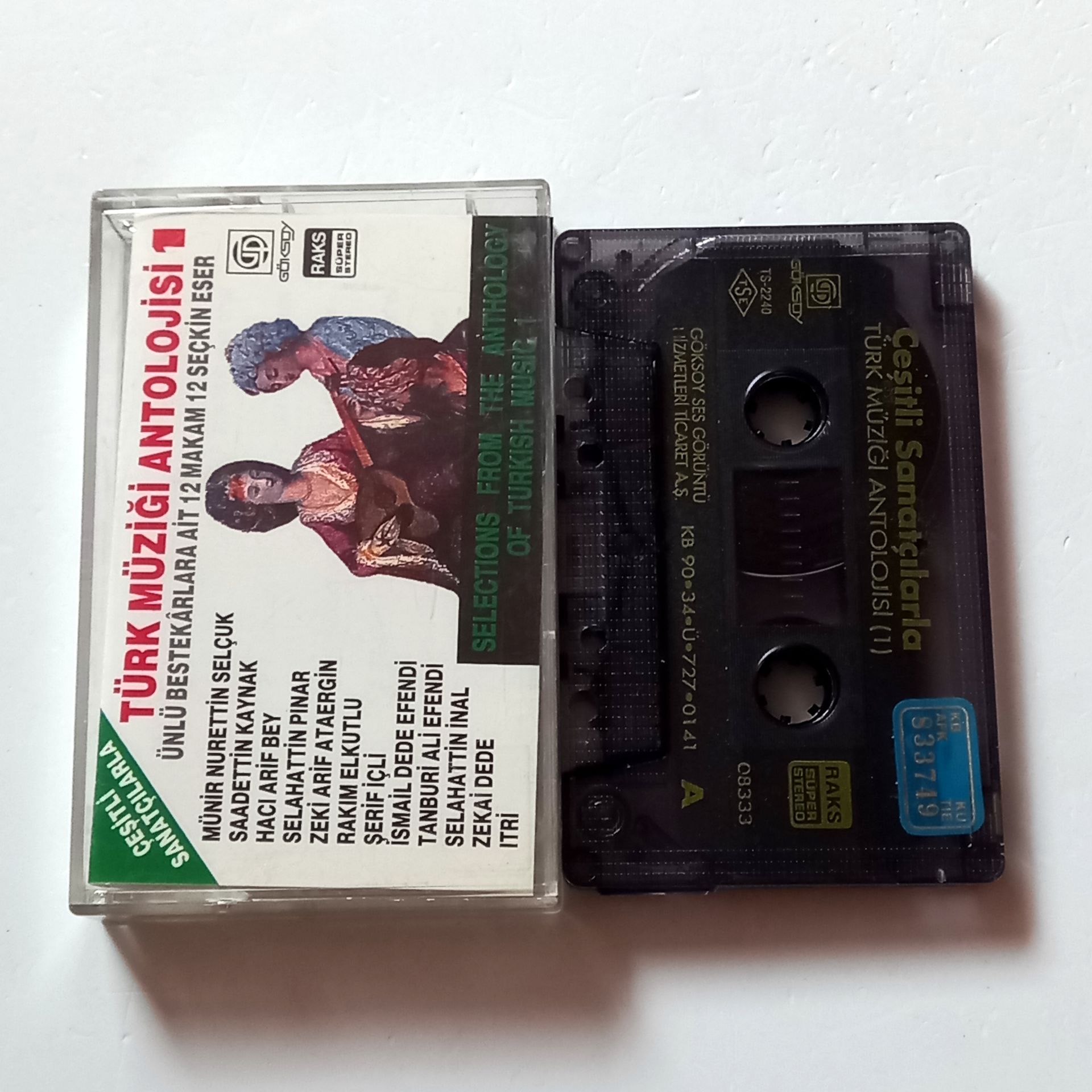 ÇEŞİTLİ SANATÇILARLA TÜRK MÜZİĞİ ANTOLOJİSİ 1 - MÜNİR NURETTİN SELÇUK, SAADETTİN KAYNAK, HACI ARİF BEY,... (1990) - KASET 2.EL