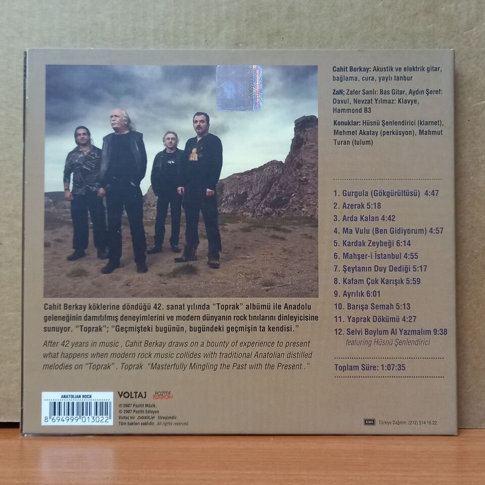 CAHIT BERKAY & GRUP ZAN - TOPRAK (2007) - CD 2.EL