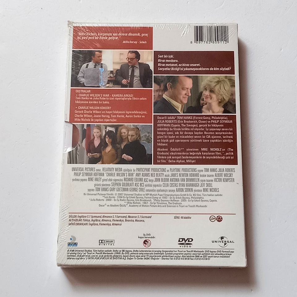 CHARLIE WILSON'S WAR / CHARLIE WILSON'IN SAVAŞI - TOM HANKS, JULIA ROBERTS, PHILIP SEYMOUR HOFFMAN - YÖN.: MIKE NICHOLS - DVD SIFIR