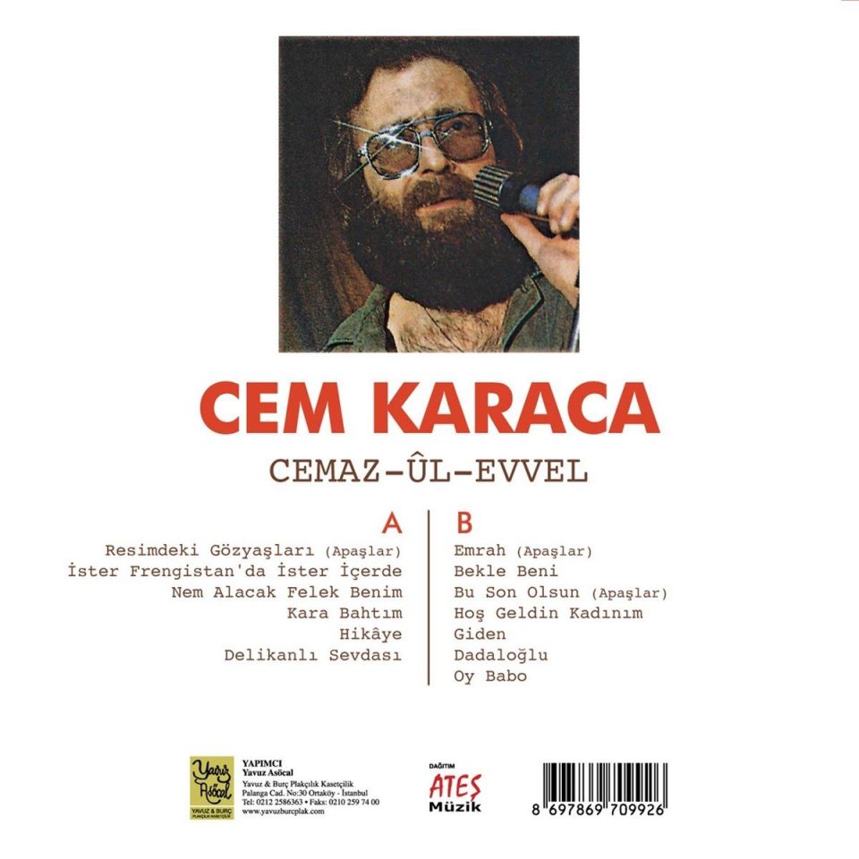 CEM KARACA - CEMAZ-ÜL- EVVEL (1994) - LP 2024 BASIM SIFIR PLAK