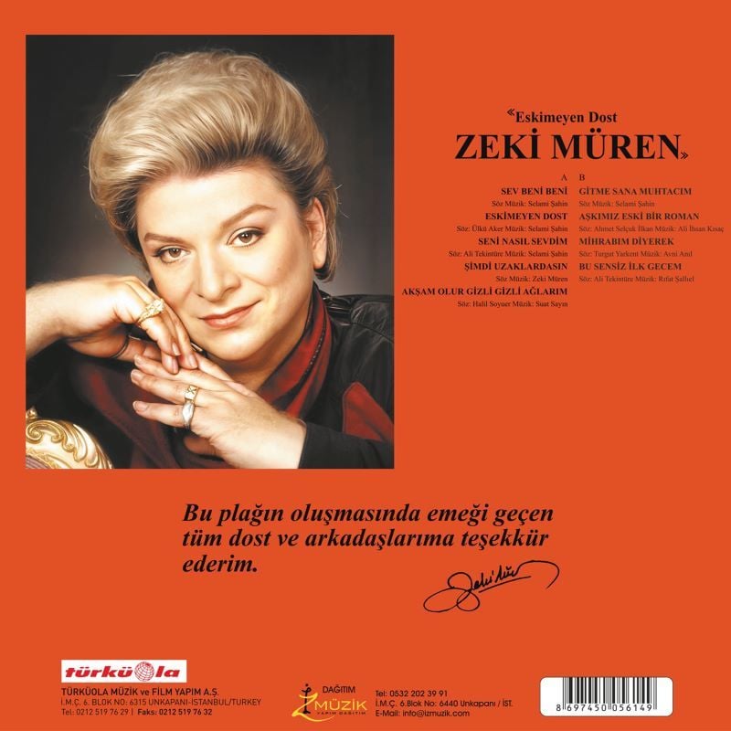 ZEKİ MÜREN - ESKİMEYEN DOST (1982) - LP 2025 BASIM RENKLİ SIFIR PLAK