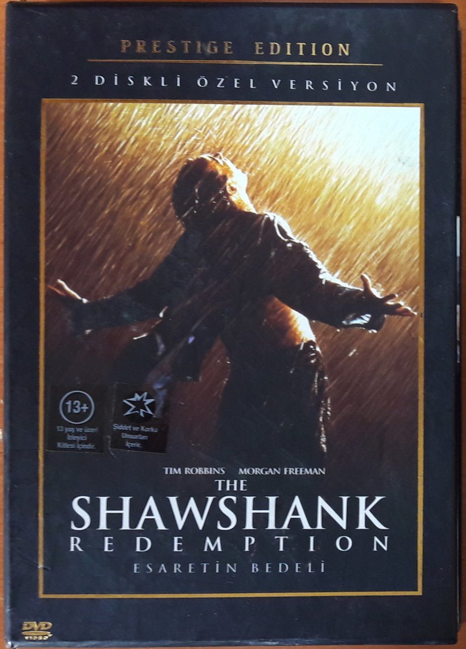 ESARETİN BEDELİ - THE SHAWSHANK REDEMPTION - TIM ROBBINS - MORGAN FREEMAN - (STEPHEN KING) - 2DVD 2.EL