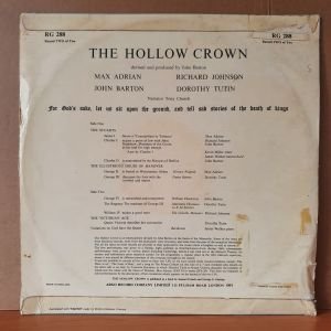 THE HOLLOW CROWN / THE FALL AND FOIBLES OF THE KINGS AND QUEENS OF ENGLAND / THE ROYAL SHAKESPEARE COMPANY (1962) - LP 2.EL PLAK