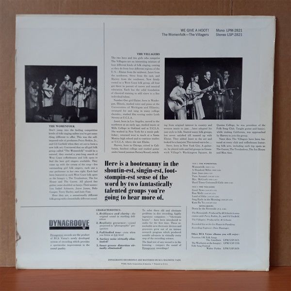 WE GIVE A HOOT! / THE WOMENFOLK, THE VILLAGERS (1963) - LP 2.EL PLAK
