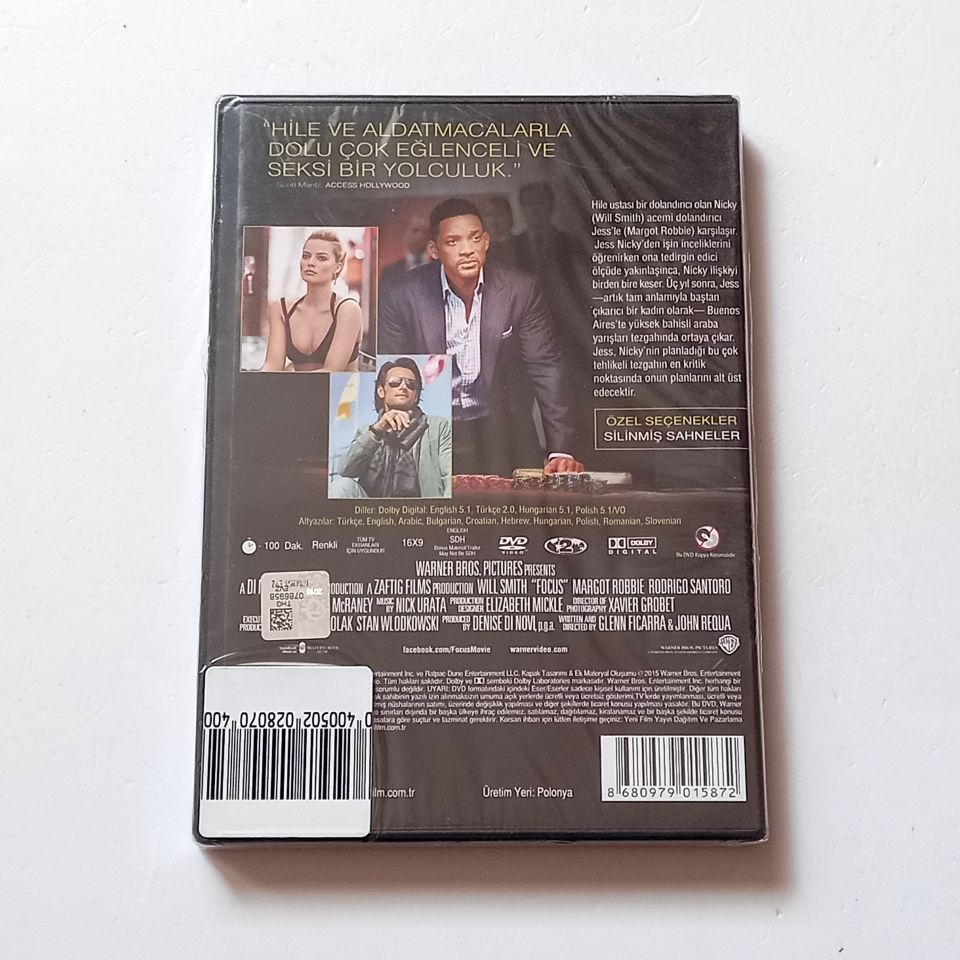 FOCUS / FOKUS - WILL SMITH, MARGOT ROBBIE - YÖN.: GLENN FICARRA & JOHN REQUA - DVD SIFIR