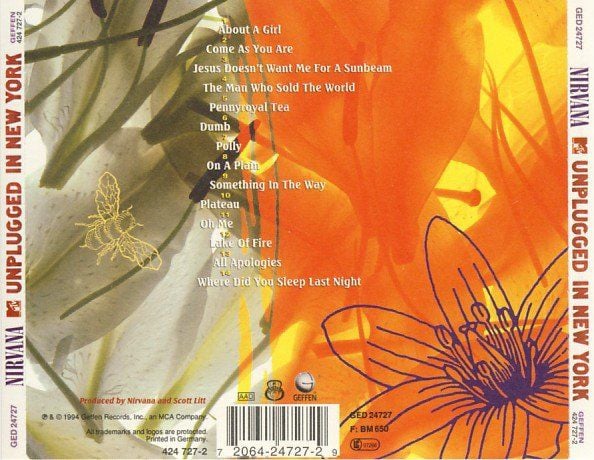 NIRVANA - MTV UNPLUGGED IN NEW YORK (1994) - CD JEWEL CASE SIFIR