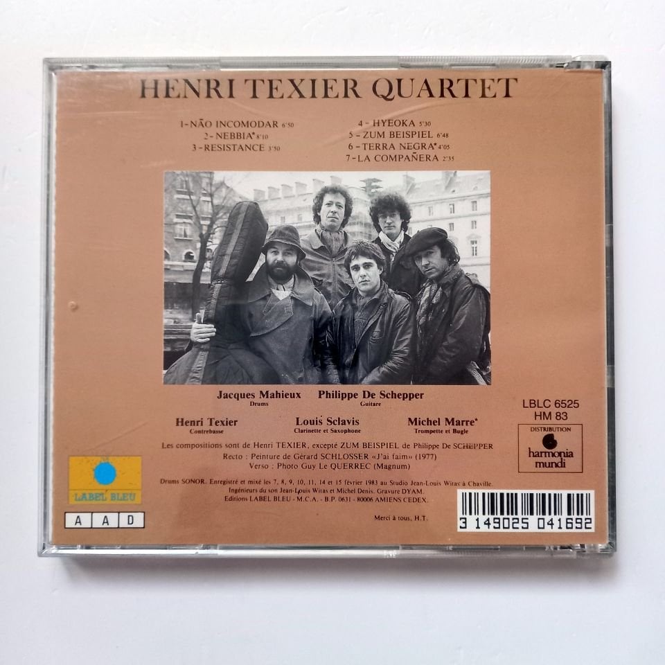 HENRI TEXIER QUARTET – LA COMPANERA (1989) - CD REISSUE 2.EL