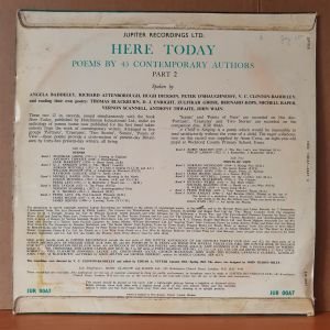 HERE TODAY / POEMS BY 45 CONTEMPORARY AUTHORS PART 2 (1963) - LP 2.EL PLAK