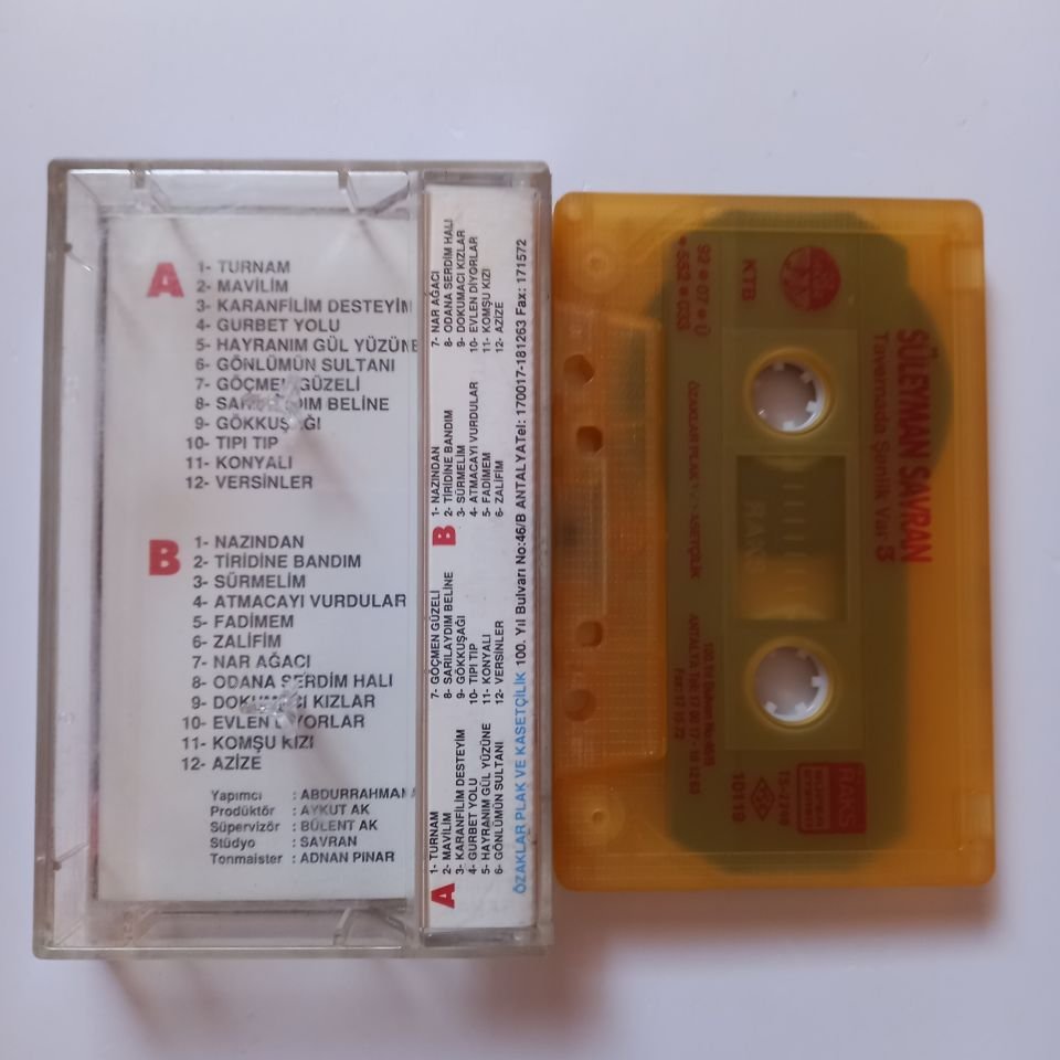 SÜLEYMAN SAVRAN - ANTALYA GECELERİ / TAVERNADA ŞENLİK VAR 3 (1992) - KASET 2.EL