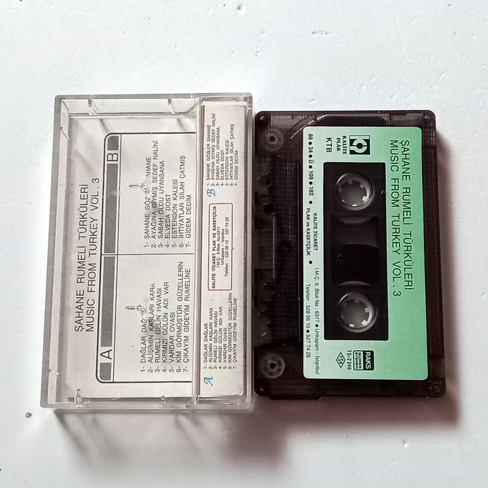 ŞAHANE RUMELİ TÜRKÜLERİ / MUSIC FROM TURKEY 3 (1988) - KASET 2.EL