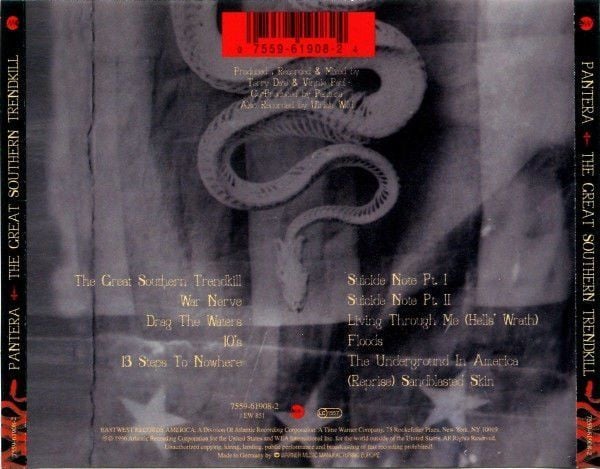 PANTERA – THE GREAT SOUTHERN TRENDKILL (1996) - CD AMBALAJINDA SIFIR