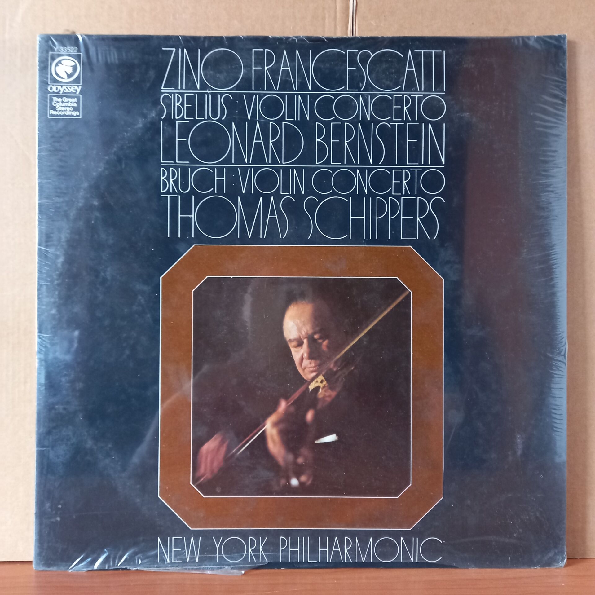 ZINO FRANCESCATTI PLAYS SIBELIUS: VIOLIN CONCERTO WITH LEONARD BERNSTEIN / BRUCH: VIOLIN CONCERTO WITH THOMAS SCHIPPERS / NEW YORK PHILHARMONIC (1975) - LP DÖNEM BASKISI SIFIR PLAK