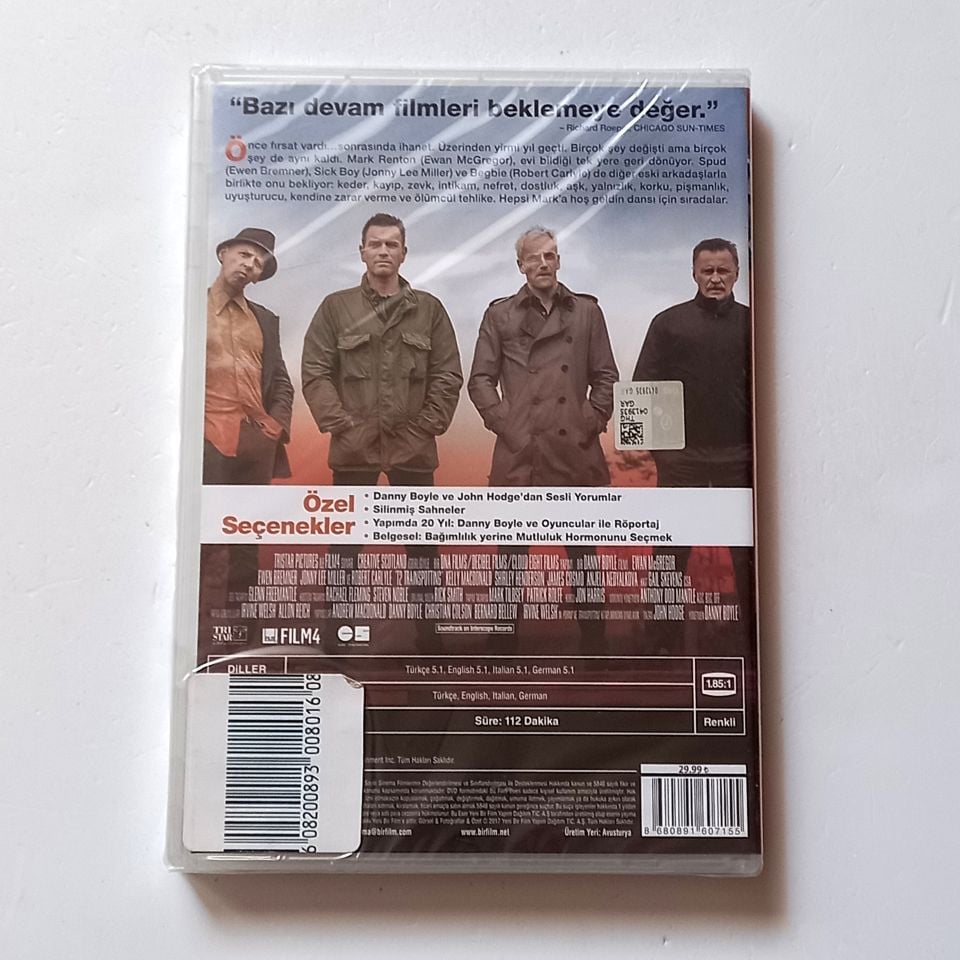 T2 TRAINSPOTTING - EWAN MCGREGOR, EWEN BREMMER, JONNY LEE MILLER, ROBERT CARLYLE  - YÖN.: DANNY BOYLE - DVD SIFIR