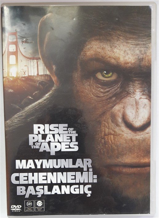 MAYMUNLAR CEHENNEMİ BAŞLANGIÇ - RISE OF THE PLANET OF THE APES - JAMES FRANCO - ANDY SERKIS - DVD 2.EL