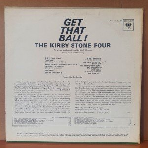 THE KIRBY STONE FOUR - GET THAT BALL (1962) - LP 2.EL PLAK