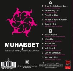 MUHABBET 3 - MUHLİS AKARSU MUSA EROĞLU ARİF SAĞ YAVUZ TOP - LP 2019 BASIM PLAK SIFIR