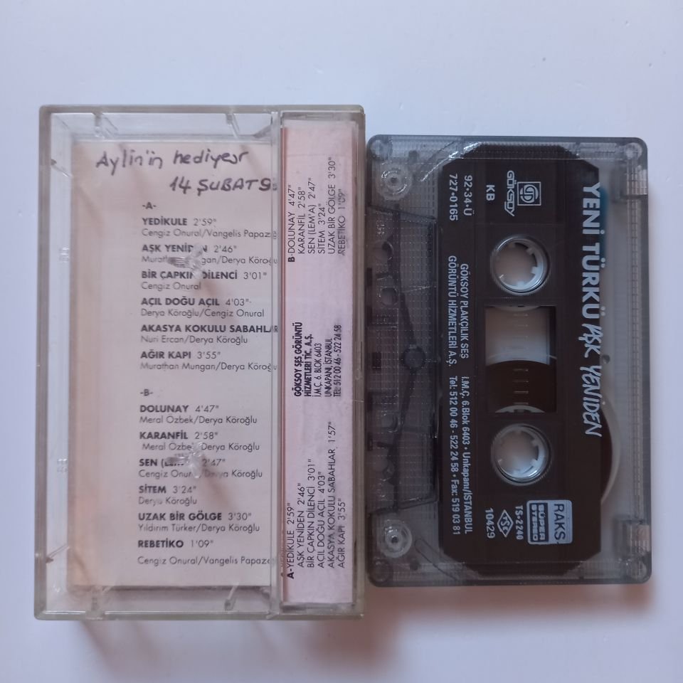 YENİ TÜRKÜ - AŞK YENİDEN (1992) - KASET 2.EL