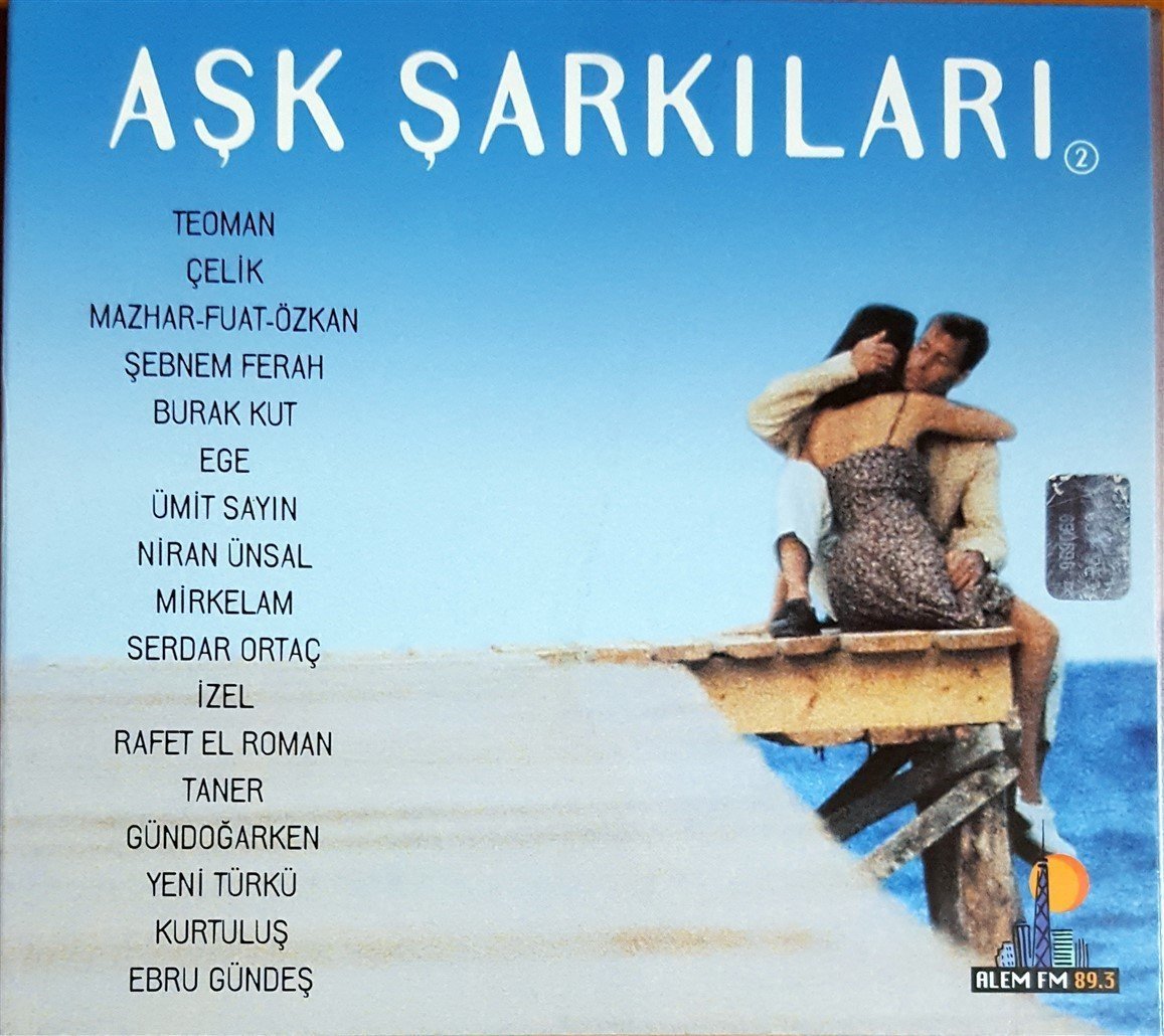 AŞK ŞARKILARI 2 / TEOMAN, ÇELİK, EGE, İZEL, ÜMİT SAYIN, BURAK KUT (2001) CD 2.EL