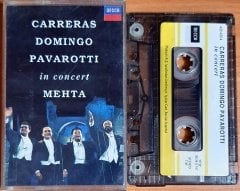CARRERAS DOMINGO PAVAROTTI / IN CONERT / MEHTA (1990) - KASET PLAKSAN 2.EL