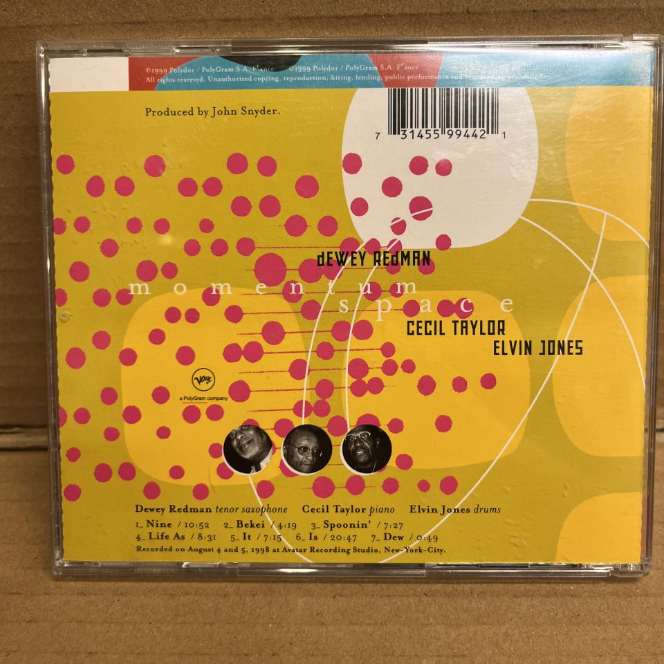 DEWEY REDMAN / CECIL TAYLOR / ELVIN JONES – MOMENTUM SPACE (1999) - CD 2.EL