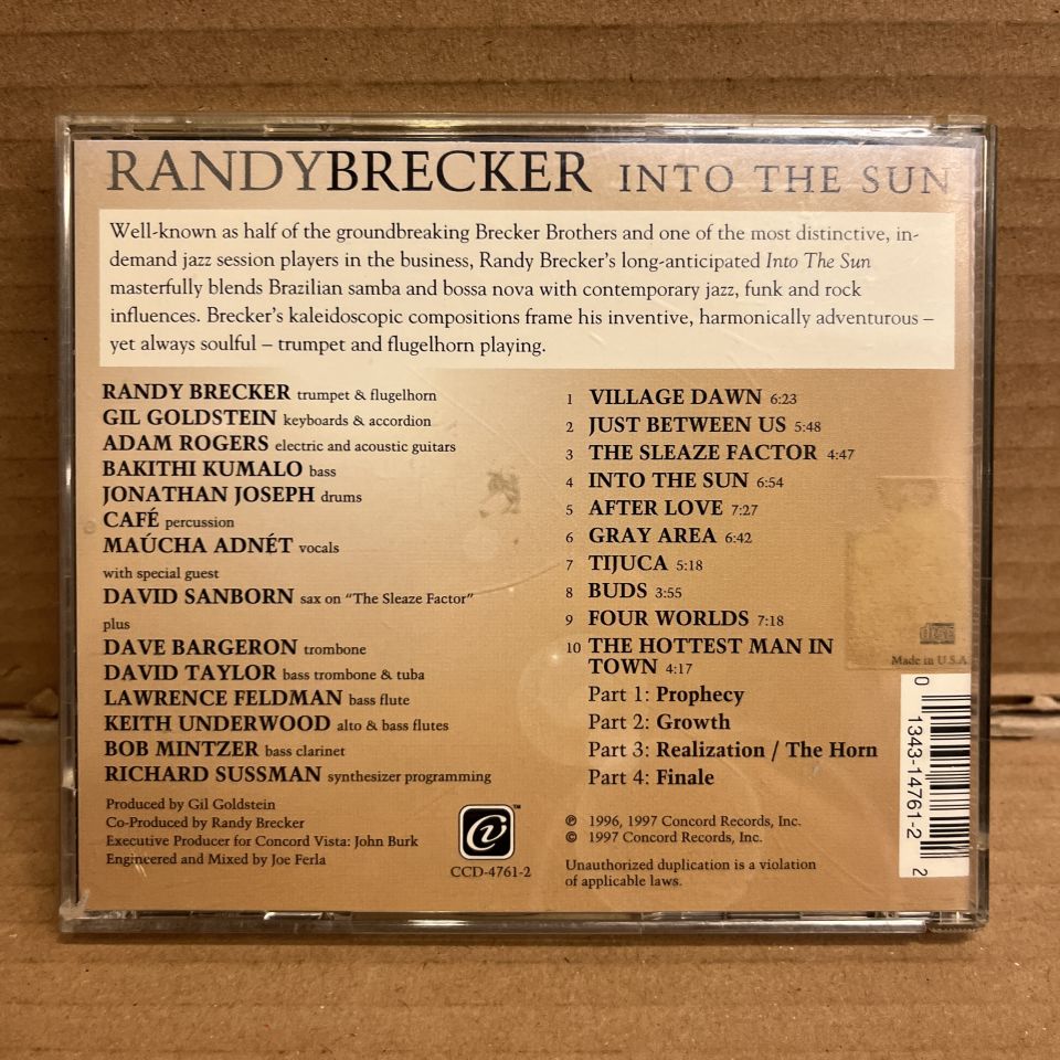 RANDY BRECKER – INTO THE SUN (1997) - CD 2.EL