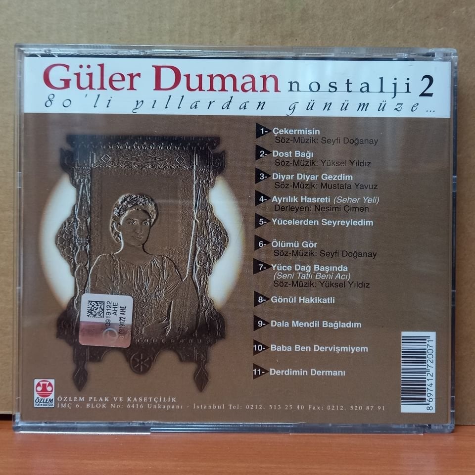 GÜLER DUMAN - NOSTALJİ 2 / 80'Lİ YILLARDAN GÜNÜMÜZE - CD 2.EL