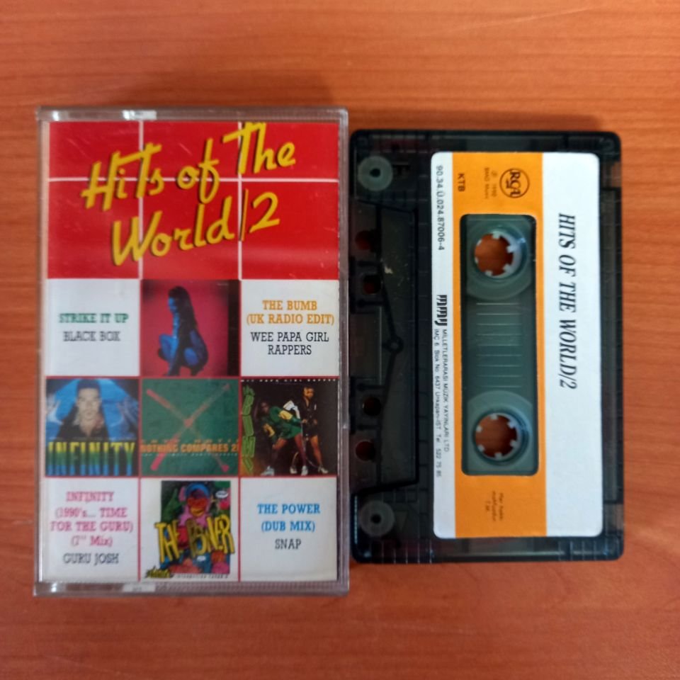 HITS OF THE WORLD 2 / BLACK BOX, SNAP, WENDELL WILLIAMS, GURU JOSH, CHYP-NOTIC (1990) - KASET 2.EL