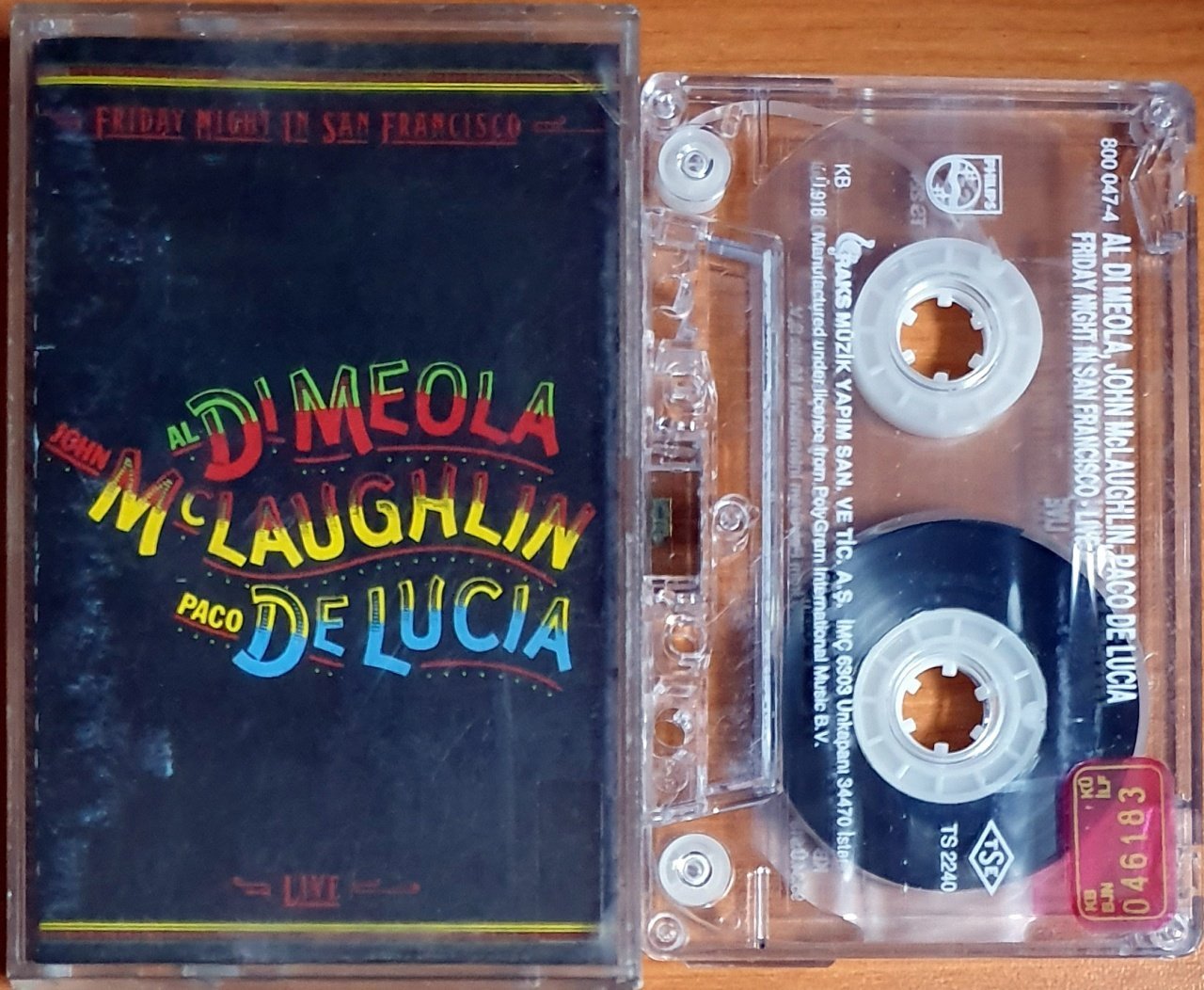 AL DI MEOLA, JOHN MCLAUGHLIN, PACO DE LUCIA - FRIDAY NIGHT IN SAN FRANCISCO LIVE (1995) - KASET RAKS 2.EL