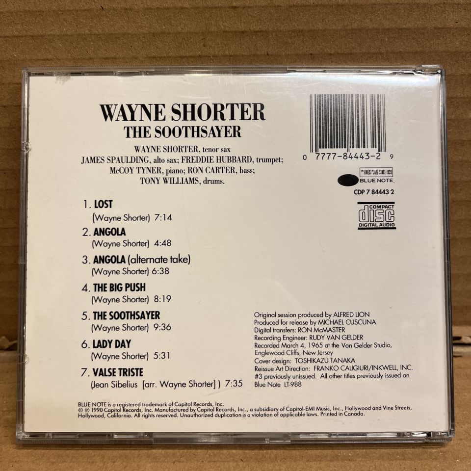 WAYNE SHORTER – THE SOOTHSAYER (1964) - CD 1990 2.EL