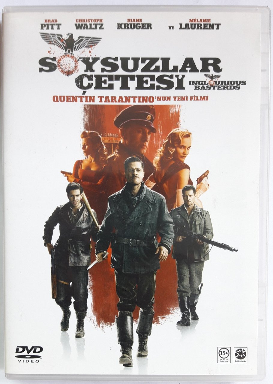 SOYSUZLAR ÇETESİ - INGLOURIOUS BASTERDS - BRAD PITT - CHRISTOPH WALTZ - DIANE KRUGER - QUENTIN TARANTINO - DVD 2.EL