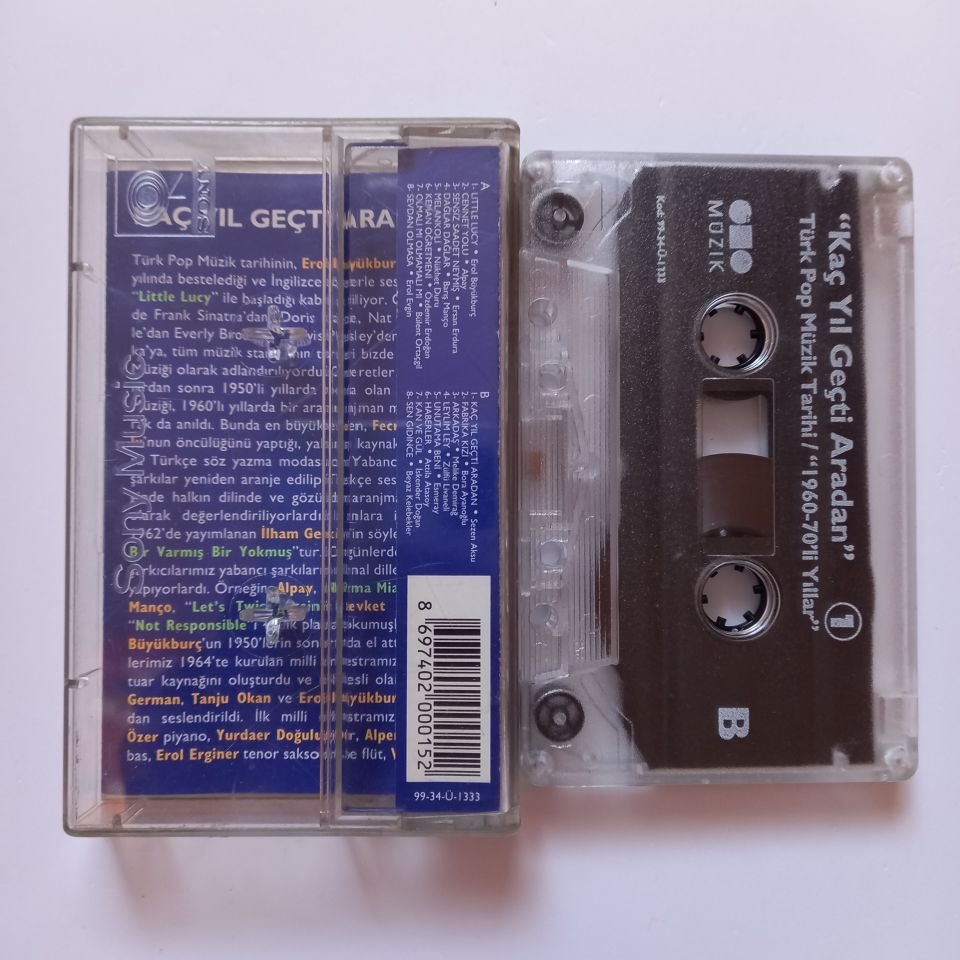 KAÇ YIL GEÇTİ ARADAN 1 / TÜRK POP MÜZİK TARİHİ 1960-70'Lİ YILLAR / BARIŞ MANÇO, NÜKHET DURU, EROL EVGİN, SEZEN AKSU, ESMERAY (1999) - KASET 2.EL