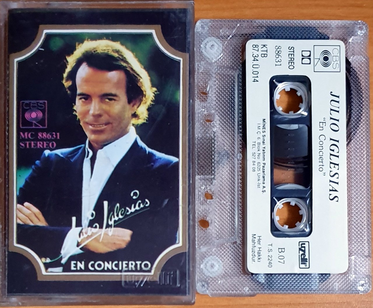 JULIO IGLESIAS - EN CONCERTO VOL.1 (1987) - KASET UZELLİ 2.EL