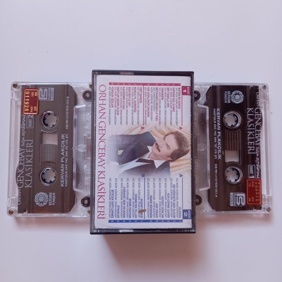 ORHAN GENCEBAY KLASİKLERİ 1 & 2 / SİZİN SEÇTİKLERİNİZ (1998) - 2 KASET 2.EL
