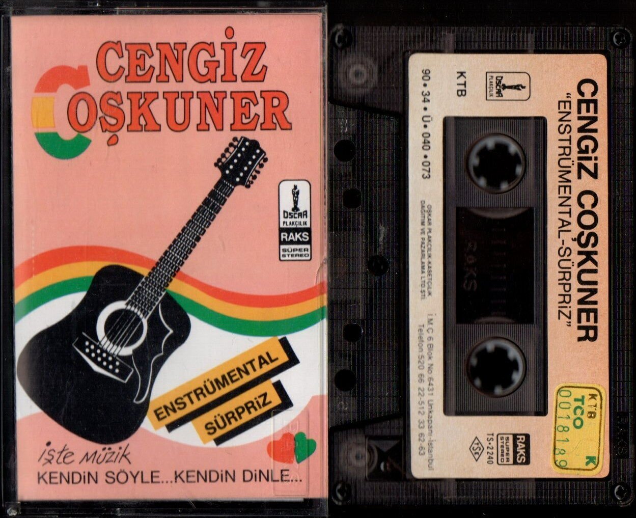 CENGİZ COŞKUNER - ENSTRÜMENTAL / SÜRPRİZ (1990) - KASET 2.EL