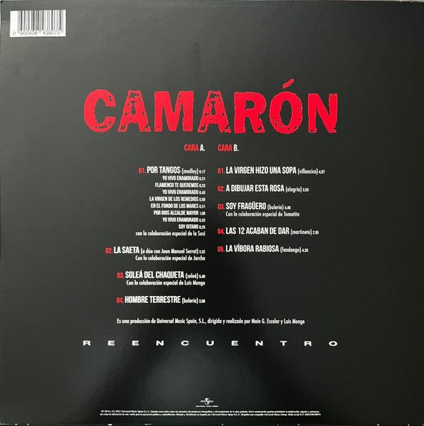 EL CAMARON DE LA ISLA - REENCUENTRO (2008) - LP FLAMENCO 2021 REISSUE SIFIR PLAK