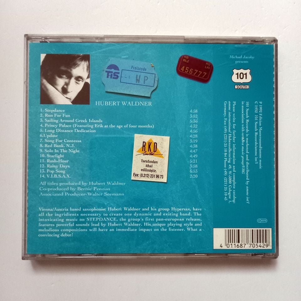 HYPERSAX FEATURING HUBERT WALDNER – STEPDANCE (1992) - CD 2.EL