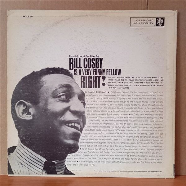 BILL COSBY – BILL COSBY IS A VERY FUNNY FELLOW RIGHT! - LP 2.EL PLAK