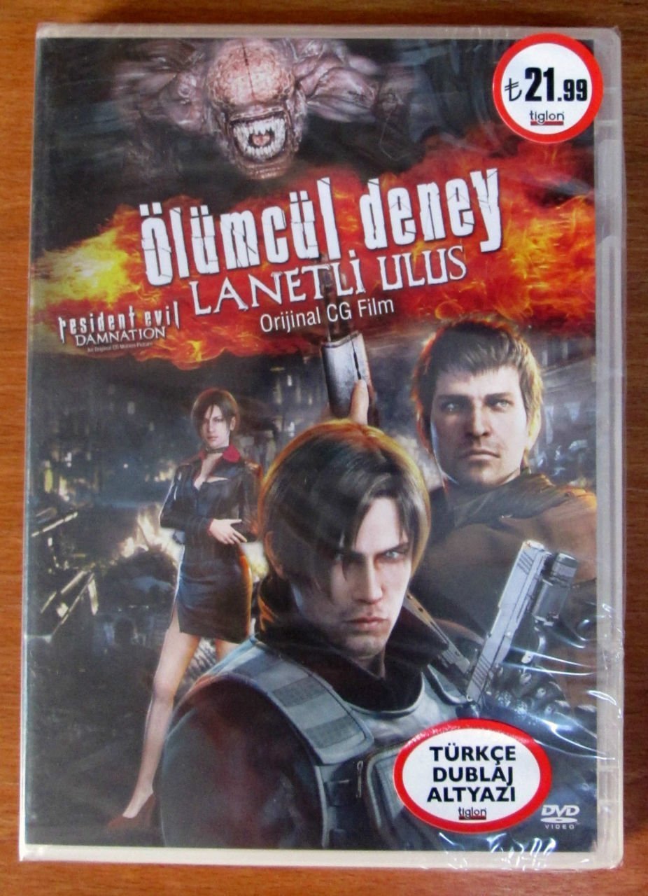 RESIDENT EVIL DAMNATION - ÖLÜMCÜL DENEY LANETLİ ULUS - ANİMASYON - DVD SIFIR