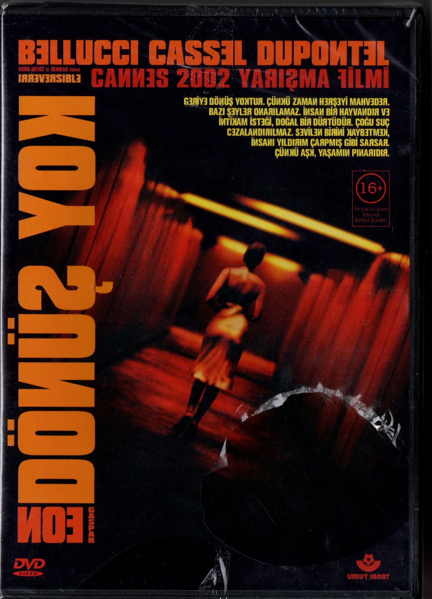 IRREVERSIBLE - DÖNÜŞ YOK - GASPAR NOE - DVD AMBALAJINDA SIFIR