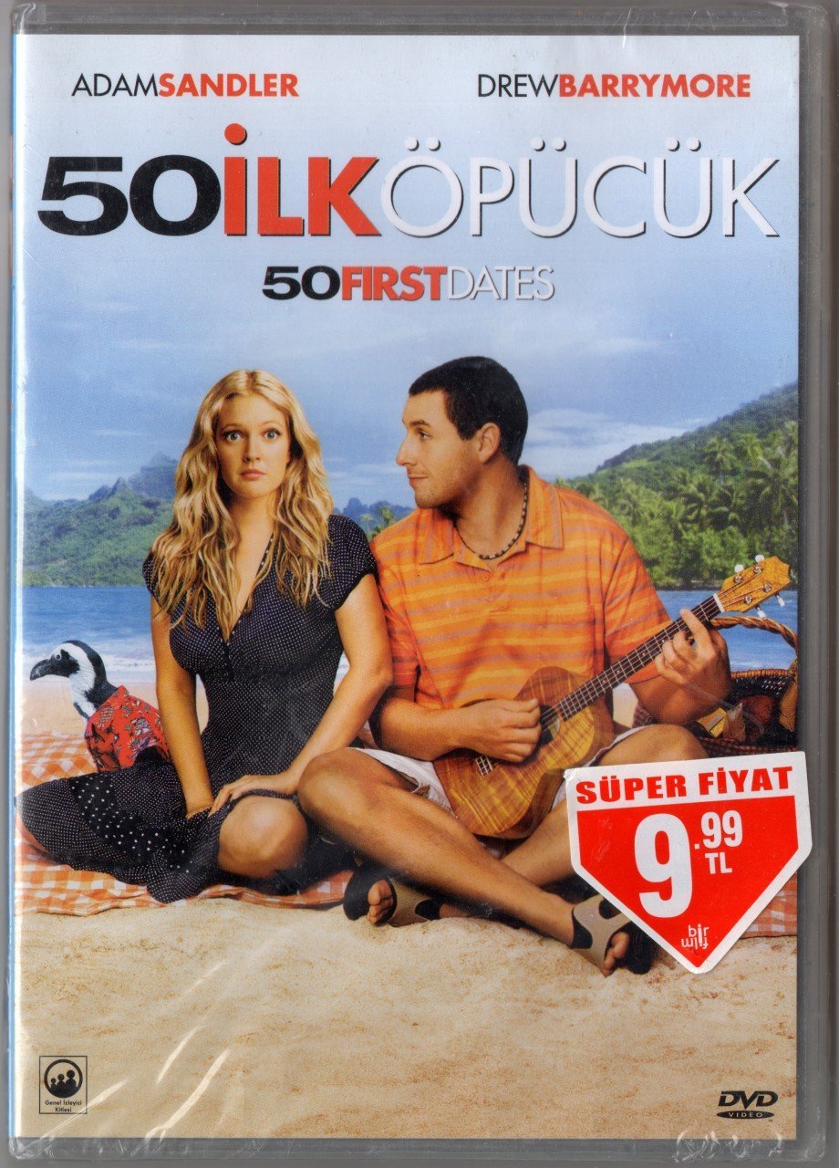 50 FIRST DATES - 50 İLK ÖPÜCÜK - ADAM SANDLER - DREW BARRYMORE - DVD SIFIR